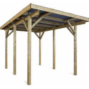 Carport en bois Evolution 1 - 5.07 x 3.04 m