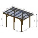 Carport en bois Evolution 1 - 5.10 x 3.40 m