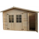 Abri de jardin avec remise ep. 19mm - 2.80 x 1.95 m - 5.46 m&sup2;