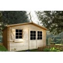Abri de jardin bois emboité 4.00 x 3.00 - 12m² - ep 34 mm