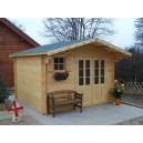 Abri de jardin en bois 42mm 12,25m² 