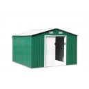 Abri m&eacute;tal vert et blanc 8 m&sup2; Lams