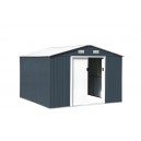 Abri m&eacute;tal antracite et blanc 11 m&sup2; Lams