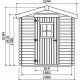 Abri de jardin HALLE en bois 4.32 m2 Ep. 19 mm