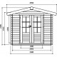 Abri de jardin en bois GERA 6.15 m2 - Ep. 19 mm