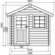 Abri de jardin en bois LAVAL 4.71 m2- Ep. 28 mm