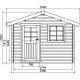 Abri de jardin en bois SARAN 5.9 m2 Ep. 28 mm