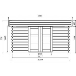 Abri de jardin bois VIBORG 13.7 m2