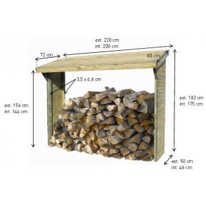 Abri bûches Split - Capacité 1.5 stères Jardipolys.